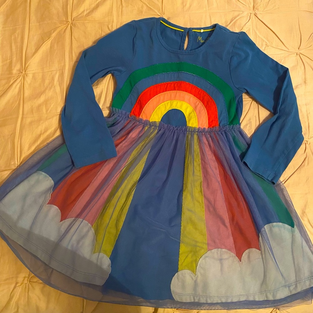 Mini Boden rainbow dress like new